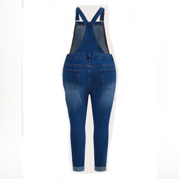 Ripped Denim Overalls - Picture 2 of 2